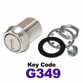 Global RV Compartment Door Cam style lock, 7/8 in. Barrel length, Keyed to G349 Key Code CLB-349-78-SS